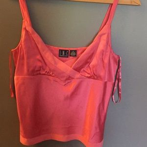 Pink silk tank top by INC